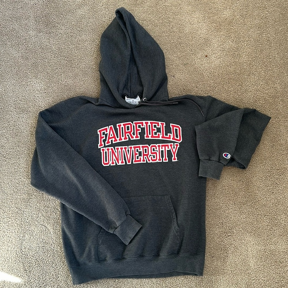 Fairfield University Stags NCAA College Champion Gray Hoodie Sweatshirt